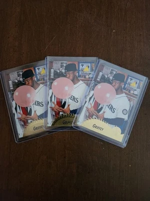 Tarjeta Pinnacle Ken Griffey Jr 1995 Bubble Gum #128 lote de 3 Foto 1 de 4