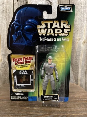 Star Wars Power of the Force Freeze Frame Capitán Piett con Figura Pistola Bláster Foto 1 de 4