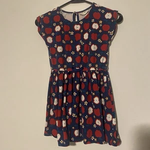 Cynthia Rowley Apple Print Girl’s Cute Dress Size M 7/8 Floral Fruit  - Picture 1 of 6