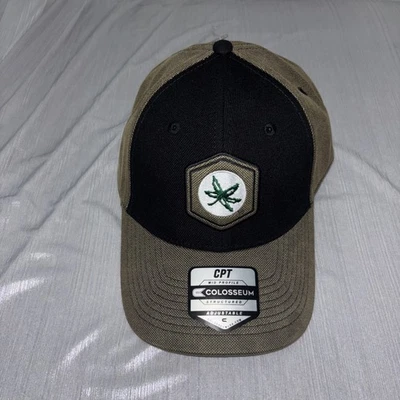 Gorra de béisbol Colosseum Ohio State Buckeye Snapback negra tostada CPT ajustable nueva Foto 1 de 4