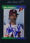 1989 Donruss #487 Mike Maddux Phillies Signed Auto *38517