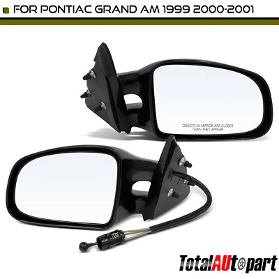 Espejo retrovisor 2 piezas con ajuste manual de vidrio no plegable para Pontiac Grand Am 1999-2001 SE Foto 1 de 4