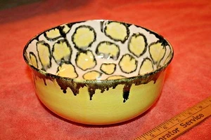 Vintage Yellow Hand Made Ceramic Bowl marked Jody - Picture 1 of 8