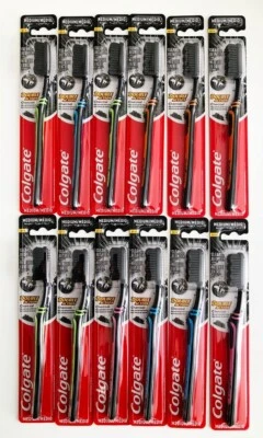12x Zahnbürste COLGATE Double Action Chargoal medium