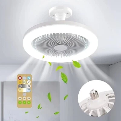 Smart 3-in-1 Ceiling Fan Light with Remote Control E27 Base 85-265V for Bedroom - Image 1 of 4