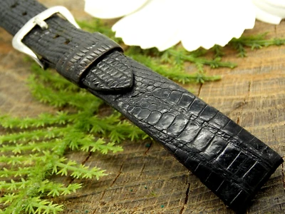 Bulova Accutron Vintage Watch Band Lizard w Gold Filled Buckle 16mm Pre-Owned - Image 1 of 4