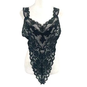 Vintage Victoria's Secret Gold Label transparenter Spitzenbody Dessous schwarz Gr. Medium - Bild 1 von 7