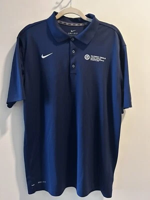 Polo de golf Nike Dri-Fit para hombre grande azul EE. UU. Pruebas olímpicas pista larga 2018 Foto 1 de 4