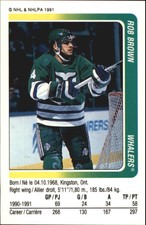 1991-92 Panini Stickers #315 Rob Brown - NM-MT