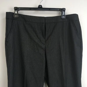 Pantalones de vestir Worthington a rayas para mujer talla 16L NUEVO gris pierna recta calce moderno - Imagen 1 de 11