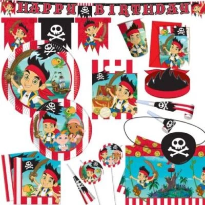 DECORATA PARTY JAKE & NEVERLAND PIRATES Party Items, Plates, Balloons, Games, Favours, Cakekit