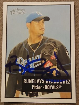 Runelvys Hernandez Signed 2003 Bowman Heritage - #101  - Image 1 of 2