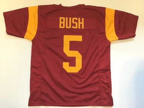 UNSIGNED CUSTOM Sewn Stitched Reggie Bush Cardinal Jersey - M, L, XL, 2XL Cover