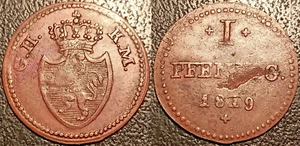 Allemagne - Hesse-Darmstadt - Ludwig X - 1 pfennig 1819 GH KM - KM#280 - Imagen 1 de 1