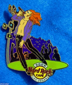 LAS VEGAS ROCK CONCERT LEAD SINGER ON STAGE RED HAIR 2006 Hard Rock Cafe PIN LE - Picture 1 of 1