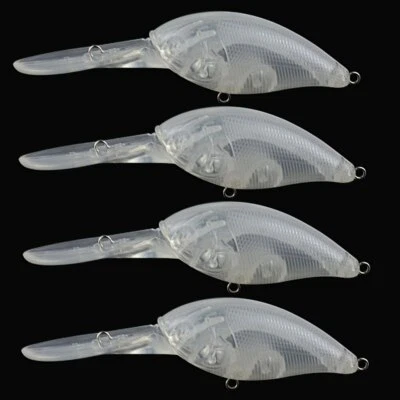 10 PIEZAS 10 cm/11 g Señuelo de pesca Wobbler sin pintar en blanco CrankBait lucio lucio lubina Foto 1 de 4