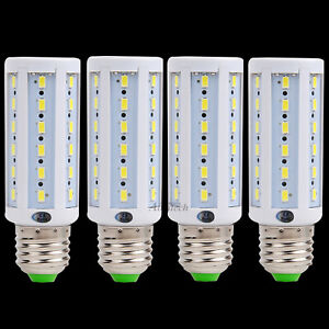 [4PCS]E27 E26 Base Socket Screw LED Corn Light Lamp Bulb Outdoor Camp Home DC12V