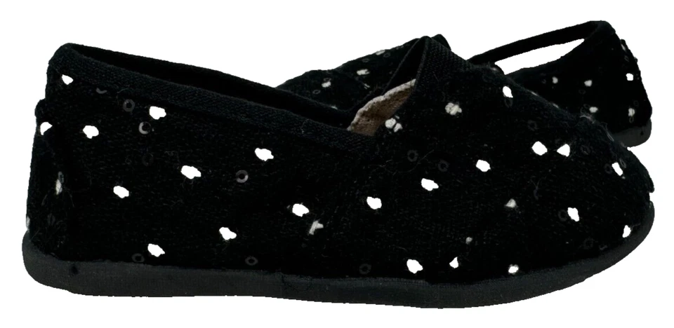 Jumping Beans Toddler Girls Maltanoir Slip On Canvas Flats Black Size:5 140A - Image 1 of 4