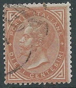1863-65 REGNO USATO TIRATURA LONDRA EFFIGIE 10 CENT - R-8 - Picture 1 of 1
