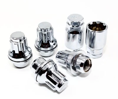 4 cerraduras de rueda cromadas 14x1,5 1,7 2 llaves para ruedas de fábrica Toyota Tacoma 45100CH2 Foto 1 de 4