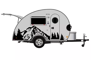 Calcomanías Stıckers Mountain Graphics para remolque lágrima RV kit de vinilo de repuesto - Imagen 1 de 6