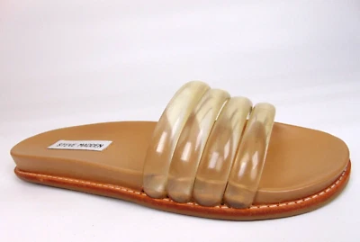 Sandálias femininas Steve Madden tamanho 6,5 M goteja transparente biqueira aberta - Imagem 1 de 4