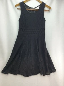 Charming Charlie Womens Size Small Black Lace Sleeveless A-Line Dress Zips in Ba - Picture 1 of 9
