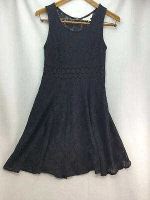 Encantador Vestido Charlie Para Mujer Talla Pequeña Negro Encaje Sin Mangas Línea A Cremalleras en Ba Foto 1 de 4