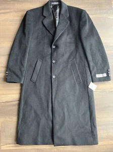 Bert Pulitzer Men’s Montego Coat Wool Cashmere Blend 40 Regular Black NEW - Picture 1 of 9