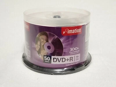 Imation DVD +R 50 Count 16x 2hr New Blank DVDs SEALED  - Image 1 of 4