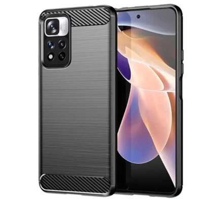 HPO Carbon Hülle f Xiaomi Redmi 10 2022 Schutz Outdoor Case Back Cover Handy Tasche