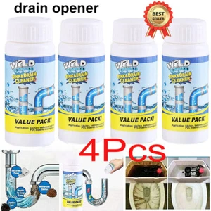 1-4PCS Fast Drain Remover Hot Sink Pipe Dredge Bomb Toilet Quick Foaming Cleaner - Picture 1 of 14