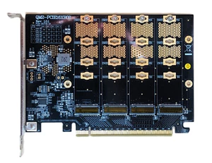 Karta DELOCK PCIe x16 do 4 x wewnętrzna bifurkacja NVMe M.2 M QM2-PCIE16XB02 - Zdjęcie 1 z 2