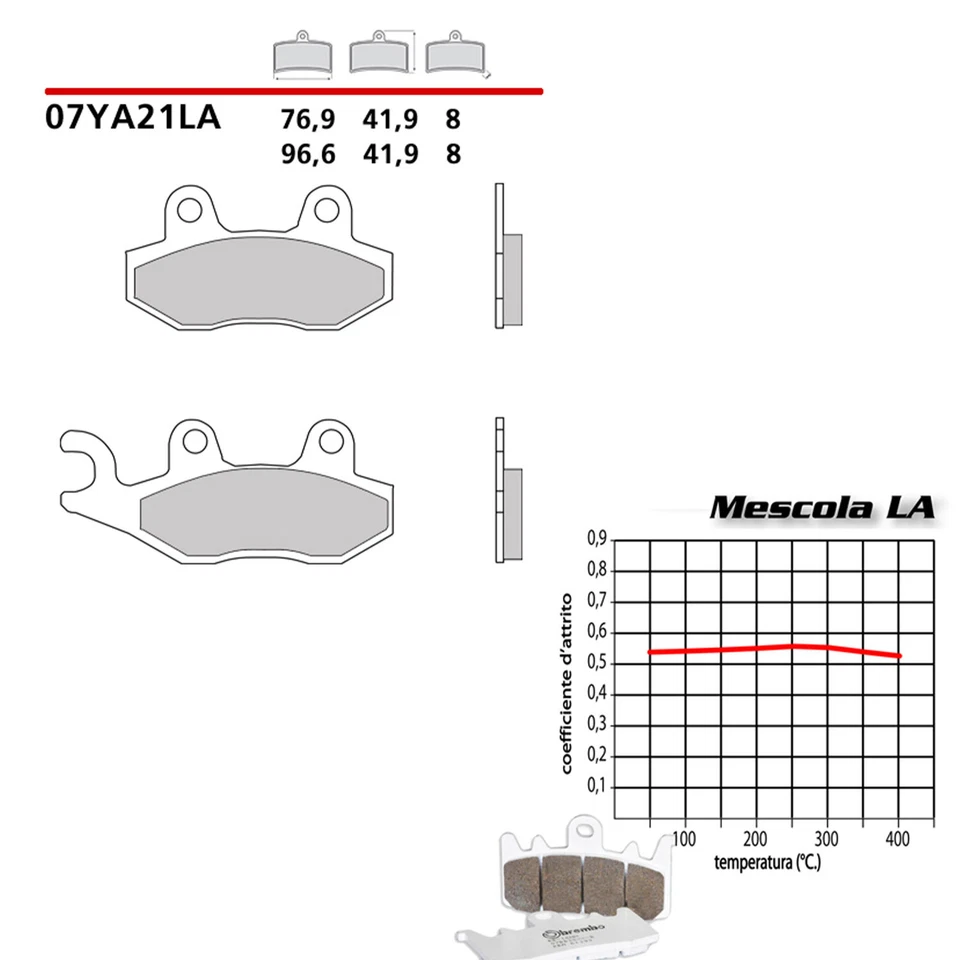 Paire Plaquettes de Frein Avant Brembo pour Yamaha 450 Yxr F 2006 - Photo 1/1