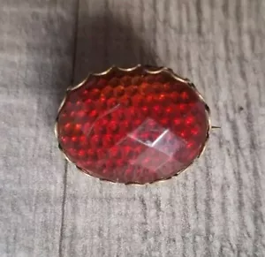 Spilla spilla vintage stile riflettore rosso antico rosso - Foto 1 di 14