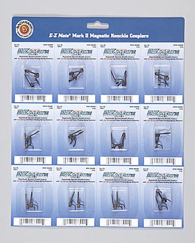 Bachmann HO Scale Train Couplers E-z Mate Mark II Knuckle Overshank Long 78021