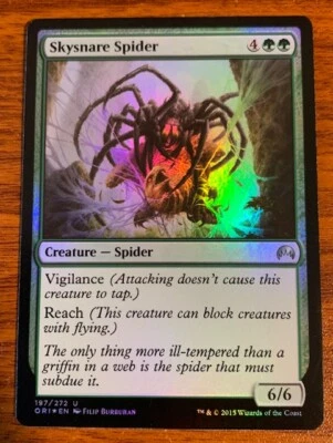 2015 Mtg Magic the Gathering Origins Foil Skysnare Spider #197/272 Used - Image 1 of 2