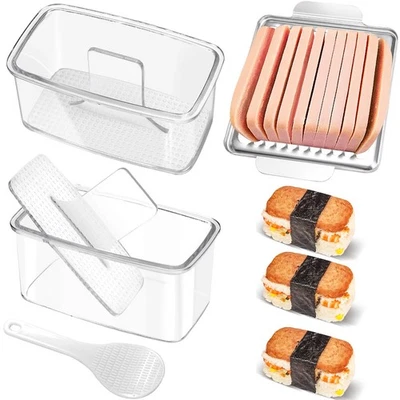 Musubi Press Mold Kit with Slicer for SPAM, 2 Pack Hawaiian Sushi Rice Press ... - Image 1 of 4