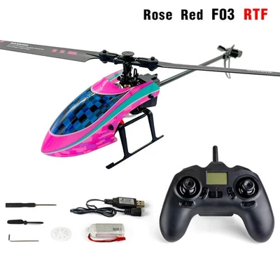 F03 RC Helicopter 4CH 2.4G Remote Control Helicopter 6-Axis Gyro Flybarless RTF - Image 1 of 4