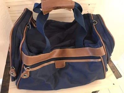 Nautica Luggage Duffle Bag  Carry On Blue Large  20” Multiple Zippers - Image 1 of 4