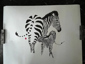RARE ORIGINAL ART RALPH "RABINDRA" DANKS 23" x 17" HAND DRAWN & SIGNED ZEBRA BAB - Picture 1 of 6