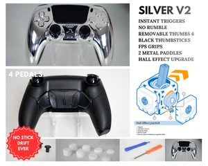 PS5 FPS Controller Back Paddles FPS Black/Orange/Silver RISE 4 ExtremeRate - Picture 1 of 3