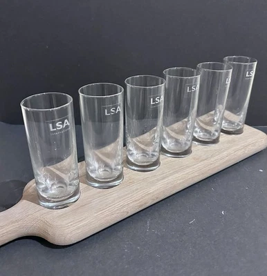 LSA 6 Shot Glasses with Wooden Stand 60ml capacity per glass* Cocktail Party - Image 1 of 4