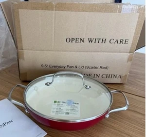 GREEN PAN Everyday Pan and Lid in Scarlet Red Limited Edition BRAND NEW - Picture 1 of 3