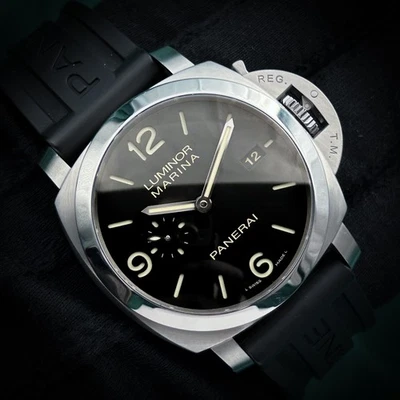 Panerai LUMINOR Marina 1950 3 Days 44mm Black Dial PAM00312 PAM312 Full Set - Image 1 of 4