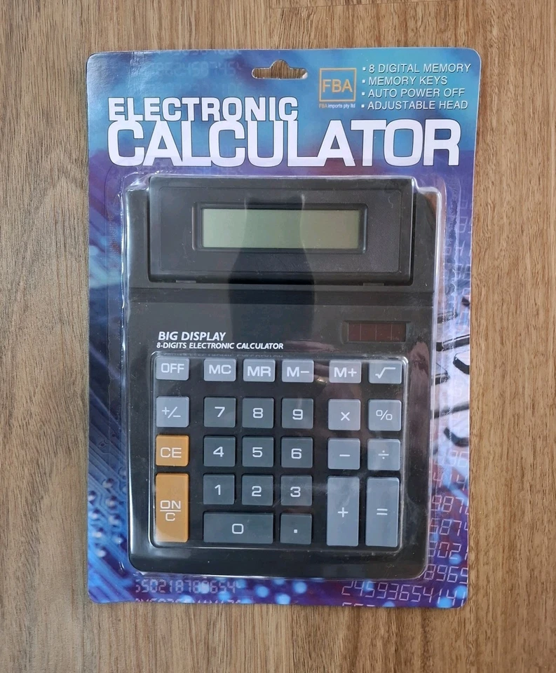 calculator Extra-large solar powered with tilt screen SIZE 20cmx15cm. - Image 1 of 1