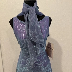 Simplicity 9218 Dress Womens 12 Purple Blue Iridescent Shimmer Evening Gown - Picture 1 of 10