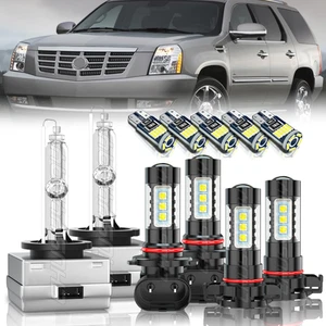 11pcs LED/HID For 2007-14 Cadillac Escalade Headlight Fog Light DRL Bulb Combo - Picture 1 of 18