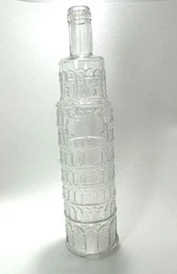 Glass 13" Leaning Tower of Pisa Glass Decanter Bottle Collectible Italy - Picture 1 of 6