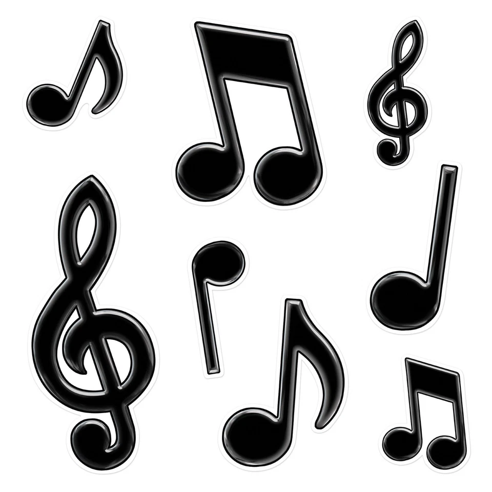 Beistle Music Notes Decals | Party Supply | Decoration - Image 1 of 1